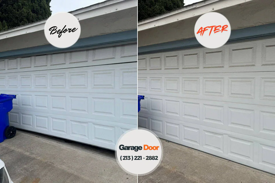 Before and after: garage door repair Killbuck, OH
